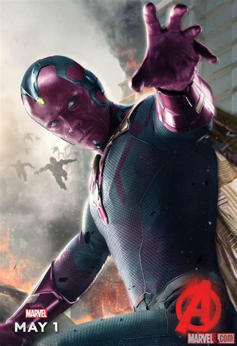 Avengers Age Of Ultron Nuevo Póster Nos Muestra A The Vision Play