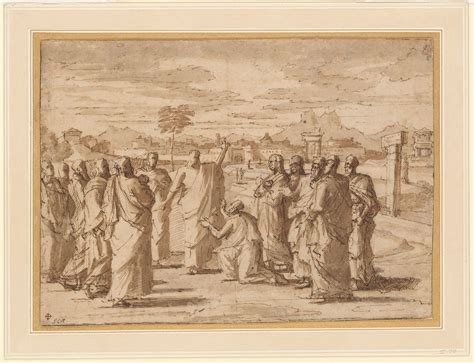 For example rub a scale with a piece of cl. Nicolas Poussin | Christ's Charge to Peter | Drawings Online | The Morgan Library & Museum