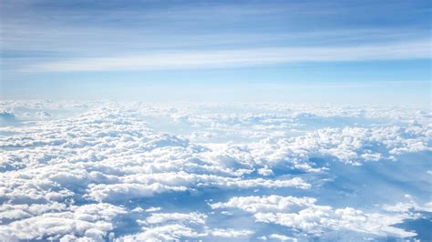 Aerial View Of Clouds Under Light Blue Sky K Hd Light Blue Wallpapers