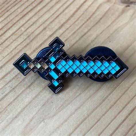Minecraft Inspired Diamond Sword Enamel Pin Merch Specialist Subject