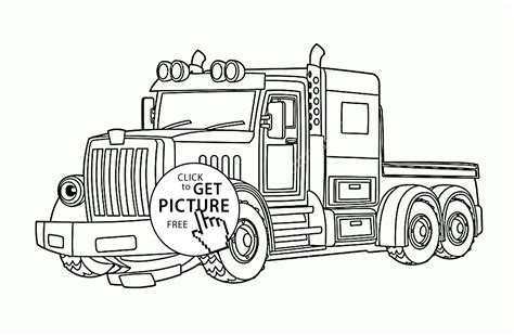 Here is a collection of 25 coloring pages of trucks for kids who love watching all kinds of trucks. Cartoon Semi Truck coloring page for kids, transportation ...