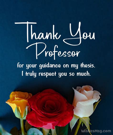 Thank You Messages To Professor Wishesmsg