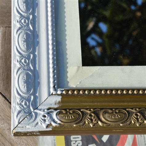 How To Paint Gold Mirror Frame Keeping The Ornate Features