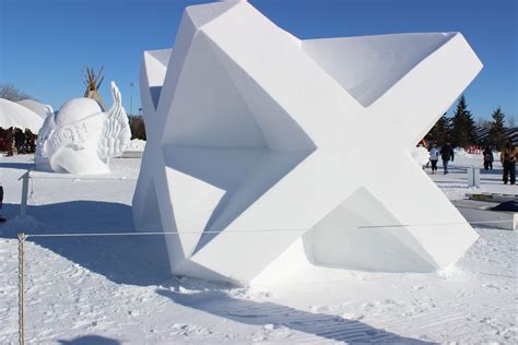Snow Sculptures At Festival Park Festival Du Voyageur Winnipeg Mb 2014