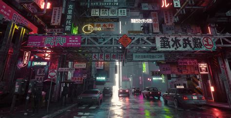 A City Street Filled With Lots Of Neon Signs