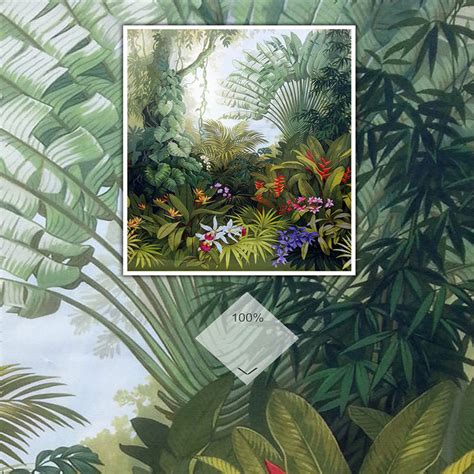 Custom Size Mural Wallpaper Tropical Rainforest Landscape Bvm Home