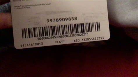 Robux card codes not used