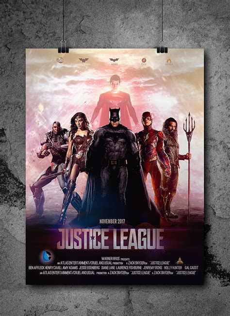 Justice League 2017 Movie Poster On Behance