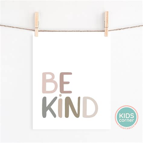 Be Kind Print Be Kind Art Printable Be Kind Quote Etsy