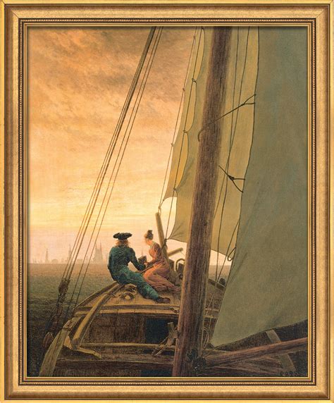 Caspar David Friedrich Bild Auf Dem Segler 1818 Gerahmt Ars Mundi