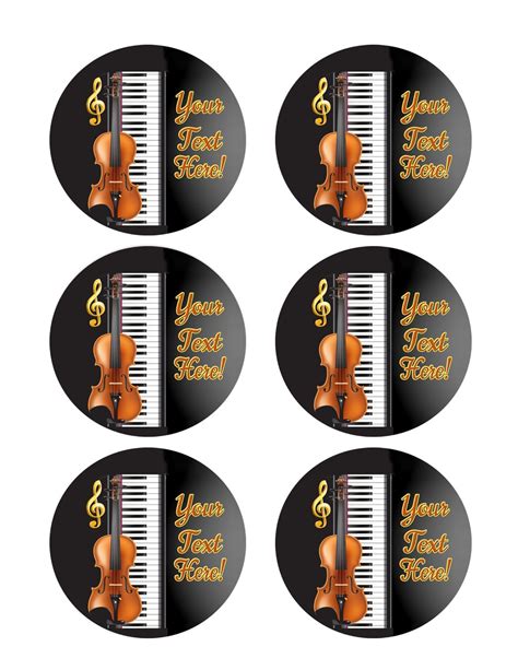 Music Instruments Edible Cake Or Cupcake Topper Etsy