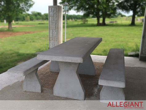 Allegiant Precast Concrete Picnic Table With Benches