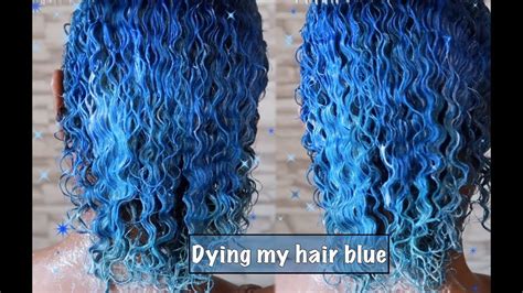 dying my hair blue natural hair youtube