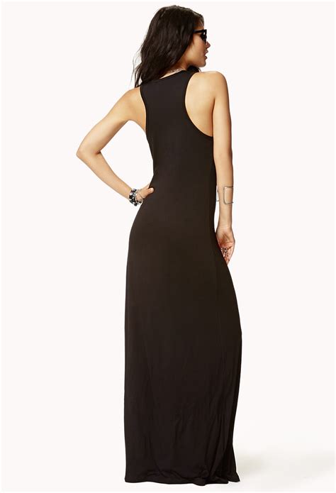 Forever 21 Knit Maxi Dress In Black Lyst