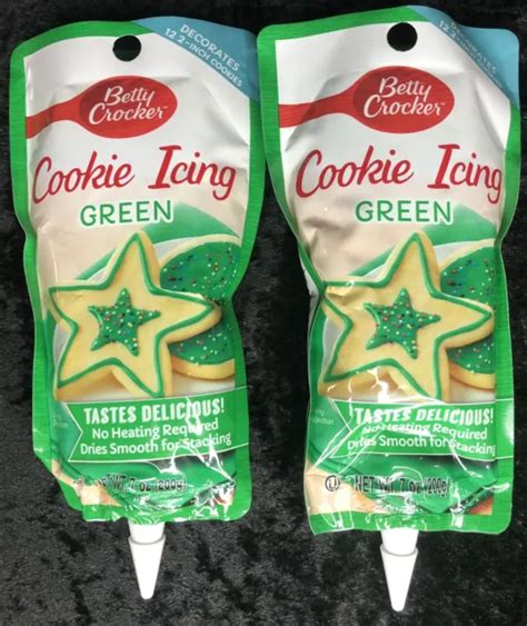 Betty Crocker Decorating Cookie Icing Green 7 Oz 200g Lot Of 2 14