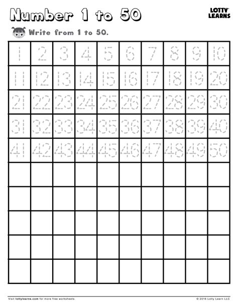 Free Number Writing Practice Worksheets On Learn To