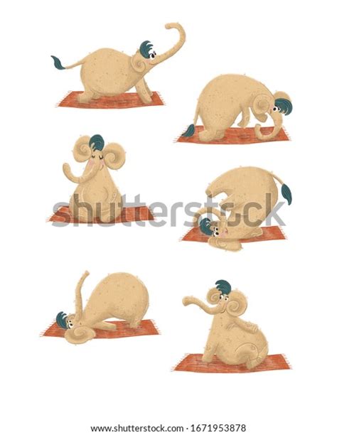 Elephant Yoga Poses Meditation Yoga Elephant Stock Illustration 1671953878 Shutterstock