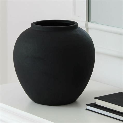 Large Black Vase By Marquis And Dawe