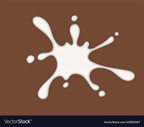 Milk Splash Realistic Splashes And Drops Vector Image