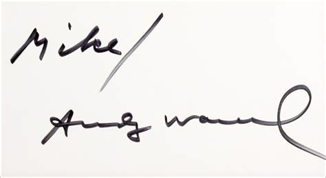 Lot Detail Andy Warhol Signature Display With Photograph