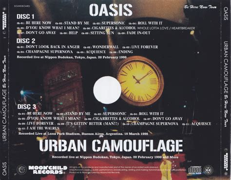 Oasis Urban Camouflage Be Here Now Tour 3cd Giginjapan