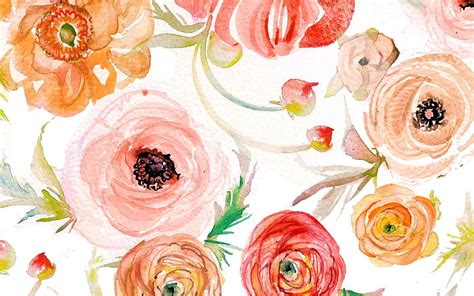 Texture Pattern Art Ranunculus Flower Paper Pink Watercolor Hd