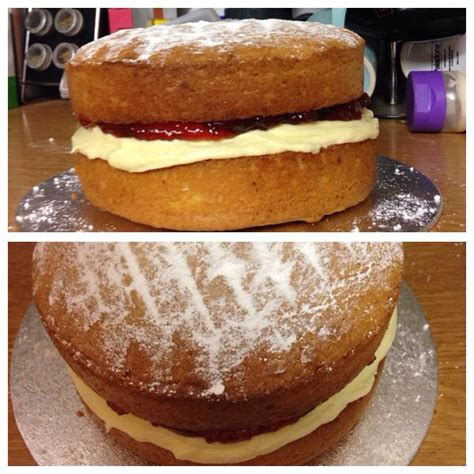 A properly baked cake is sublime. My very first proper Victoria sponge!!! :D yum!!! | No ...
