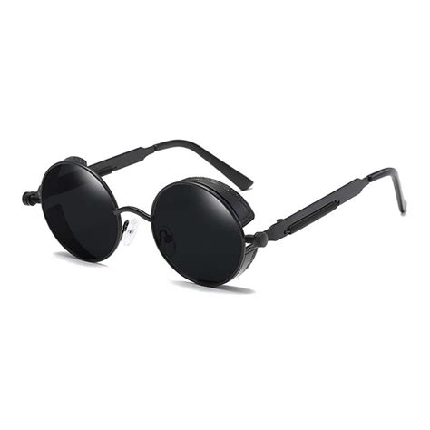 buy metal small sunglasses women men steampunk sunglasses retro round frame outdoor eyewear at