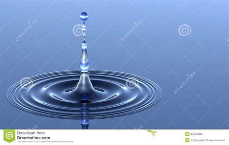 Water Drop And Ripples Stock Photo Image 34948000