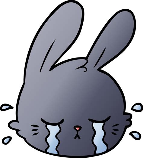 Cartoon Rabbit Face Crying 12423749 Vector Art At Vecteezy
