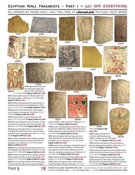 Sadigh Gallery Egyptian Wall Fragments 2019 Part 1