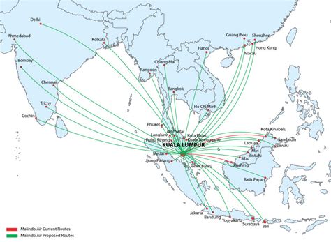 Malindo Air Route Map