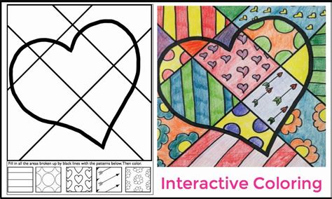 Download Interactive Coloring Pages for Adults Lovely Fun In February | Valentines art, Valentine art ...