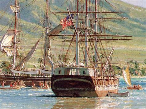 John Stobart Lahaina Maui The Whaling Brig Isabella Arriving In 1865