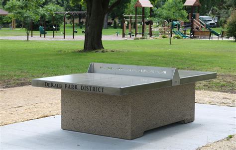 Concrete is listed as a regulation surface, and it's pretty common to see public concrete table in much of the world. Outdoor Ping Pong Table for DeKalb Park District - Doty ...