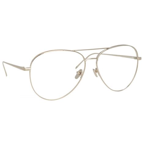 linda farrow 751 c2 aviator optical frames white gold linda farrow eyewear avvenice