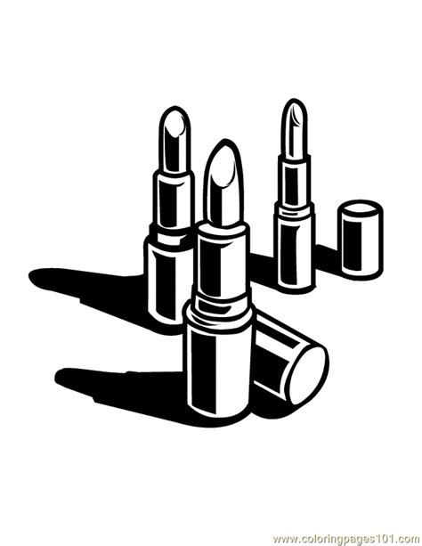Lip Stick Coloring Page - Free Cosmetic Coloring Pages