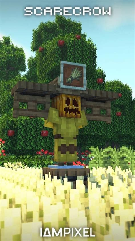 Minecraft Scarecrow Design 🌾 Minecraft Houses Minecraft