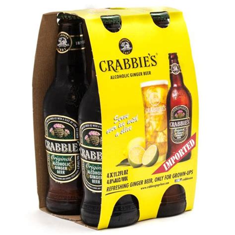Crabbies Alcoholic Ginger Beer 12oz Bottle 4 Pack Beer Wine