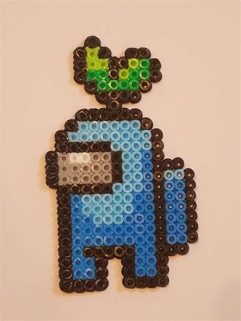 Among Us Perler Beads Leaves Hat Plantillas Hama Beads Manualidades