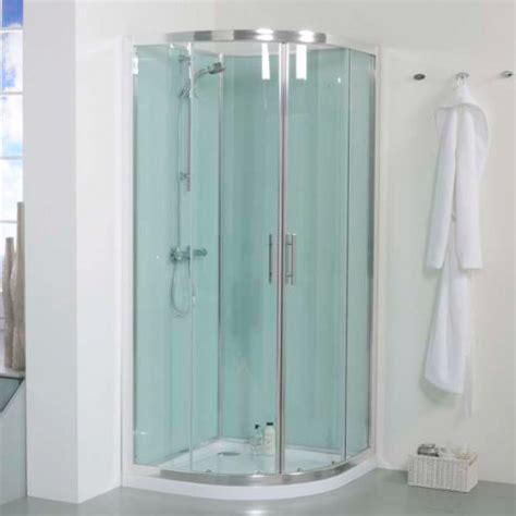 900 Quadrant Shower Cabin With Aqua White Back Panels