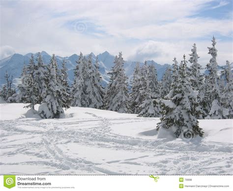 Oostenrijk/Sneeuw De Winterlandschap Stock Foto ...