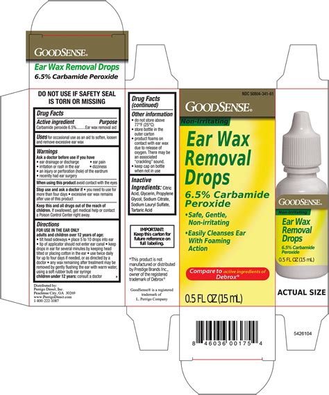 Ear Wax Removal Drops Carbamide Peroxide 65 Solution Drops