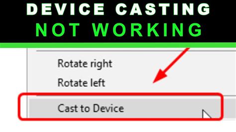 Device Casting Not Working In Windows Youtube
