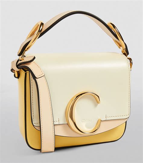 Chloé Mini Leather Two Tone Chloé C Bag Harrods Us