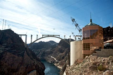 Hoover Dam And The Hoover Dam Bypass Bridge Stock Photo Image Of