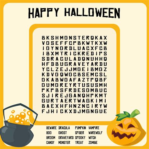 15 Best Halloween Word Search Printable Large Pdf For Free At Printablee