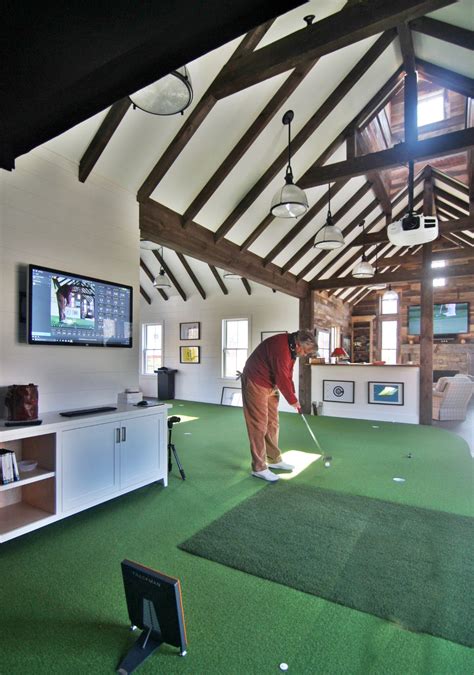 Man Cave Golf House With Indoor Golf Facility — Laine Jones Design 3568