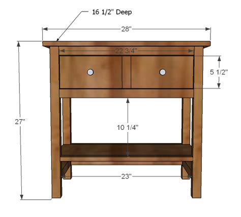 Farmhouse Bedside Table | Ana White
