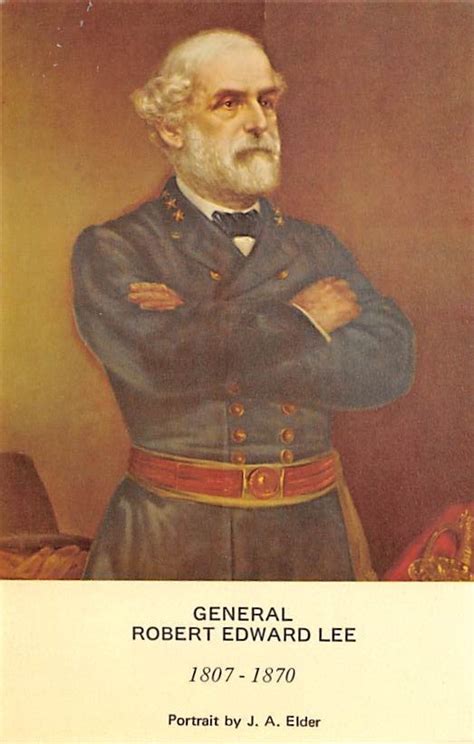 General Robert Edward Lee 1807 1870 Portrait By Ja Elder Civil War